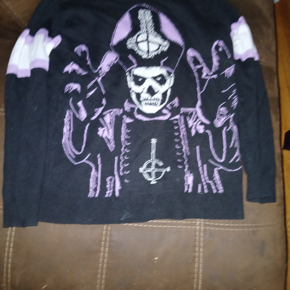 Black and Purple Ghost Sweater
